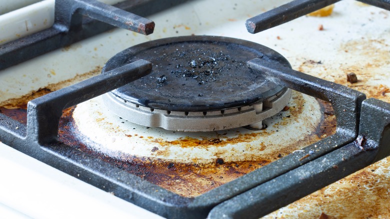 dirty stove grates