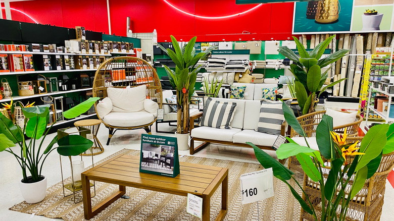 Outdoor furniture section at Target