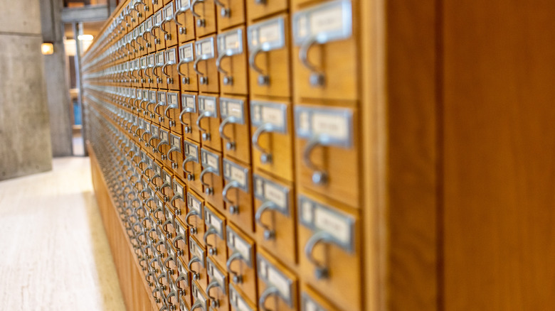 Library card catalog