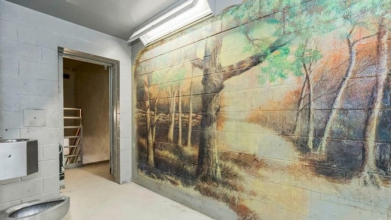 Mural inside prison cell