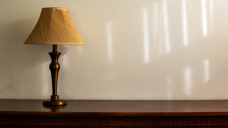 Candlestick holder style lamp
