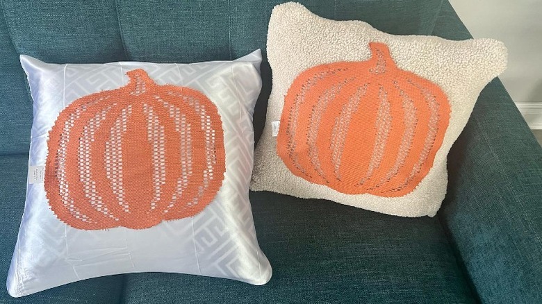 handmade pumpkin throw pillows