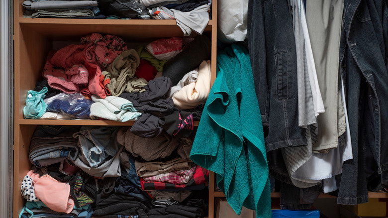 Cluttered closet