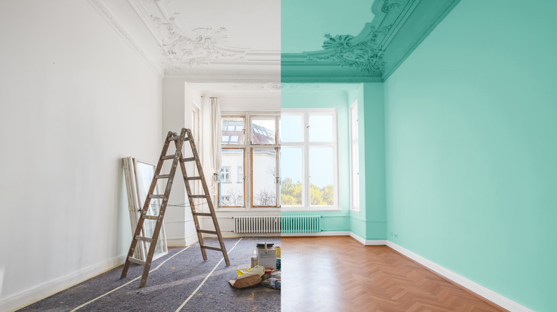 Transformation of walls and ceiling
