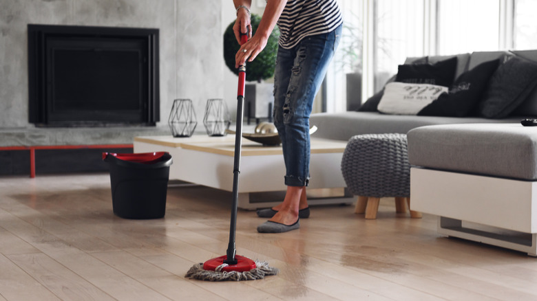 The Hack That'll Clean Your Mop After Using It On The Floors