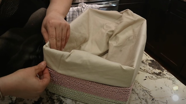 Craft rope and pillowcase basket