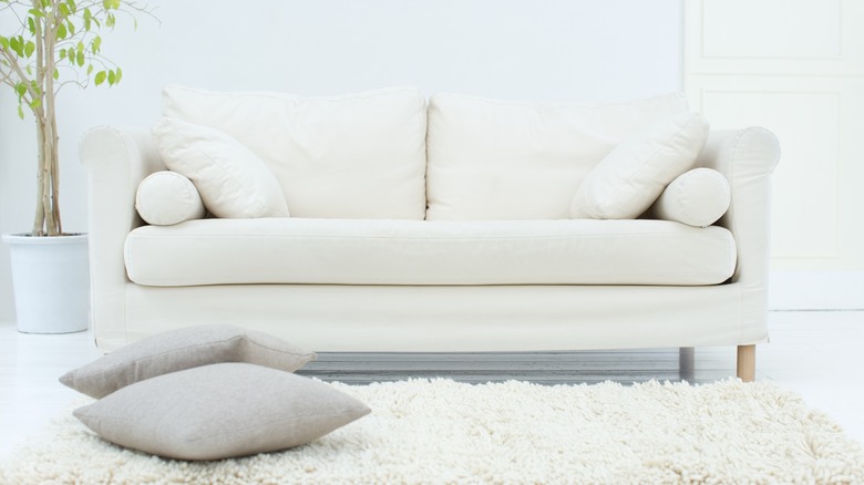 clean white couch