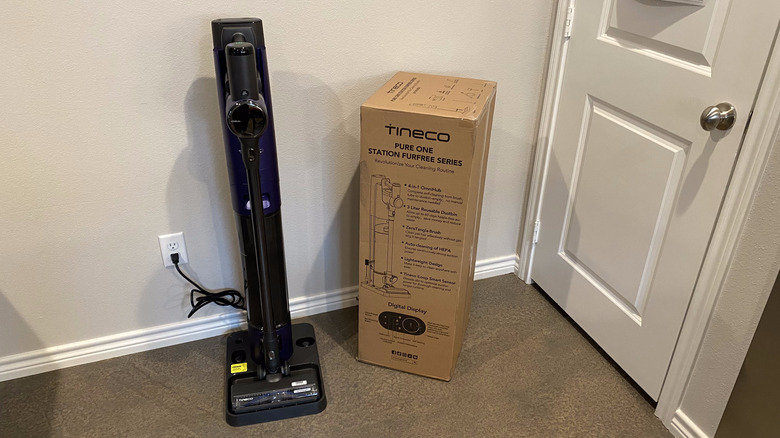 Tineco vacuum beside box