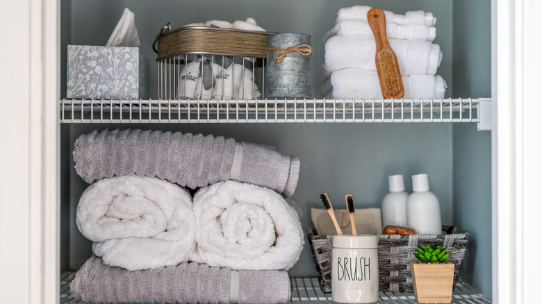 organized bathroom products