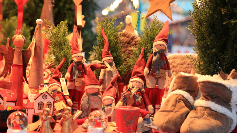 Christmas decor at German flea market