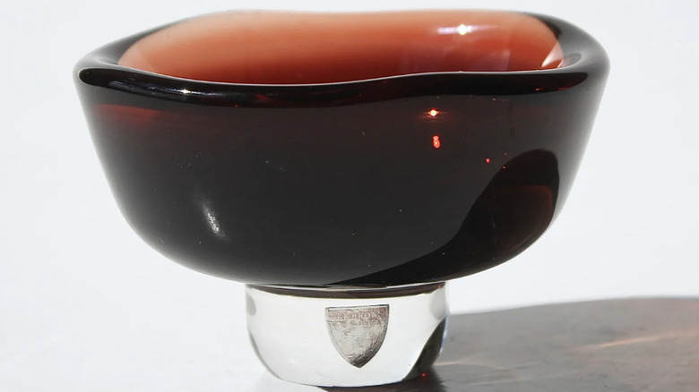 Example of Orrefors red glass bowl