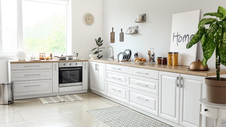 Clean white kitchen