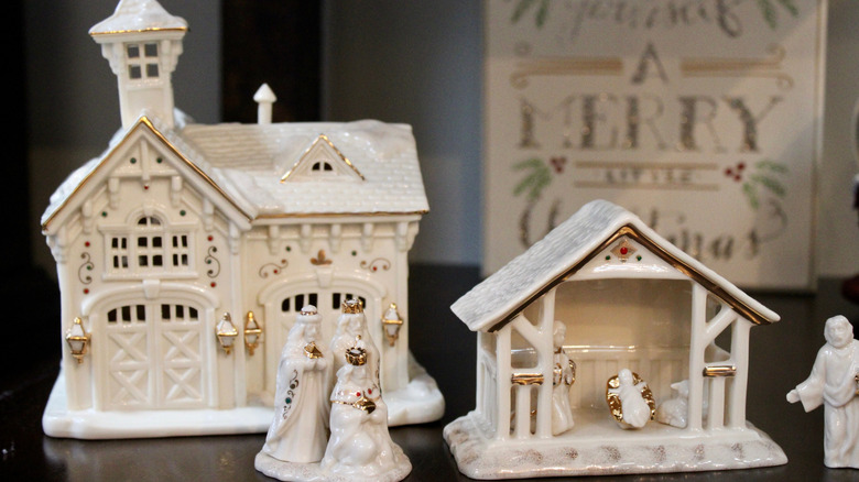 Lenox brand Christmas village pieces