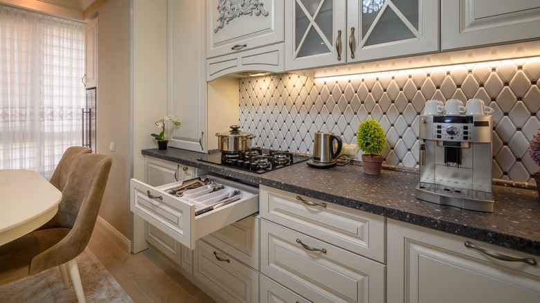 Kitchen with laminate countertops