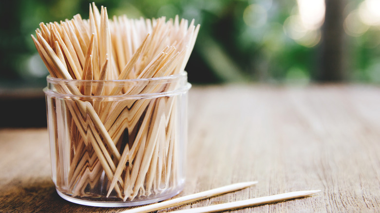Jar of toothpicks