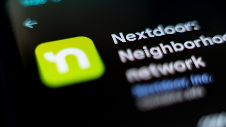 View of the Nextdoor app on a digital device