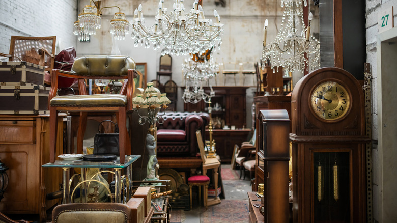 A room full of vintage and antique items