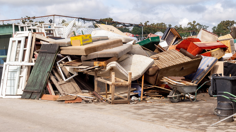 A furniture salvage yard