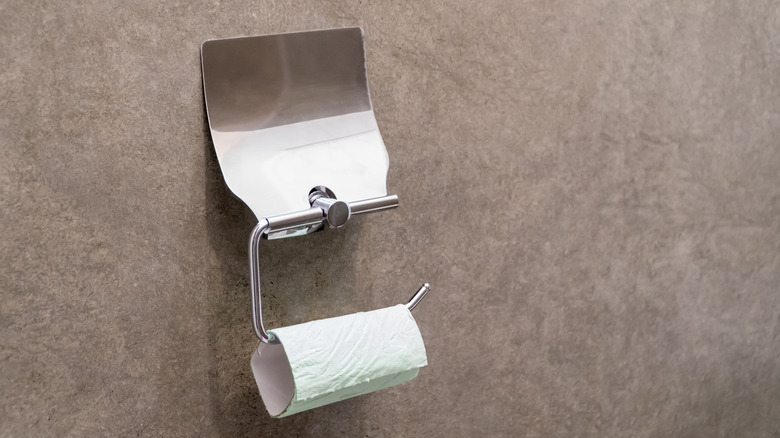 Empty toilet paper roll
