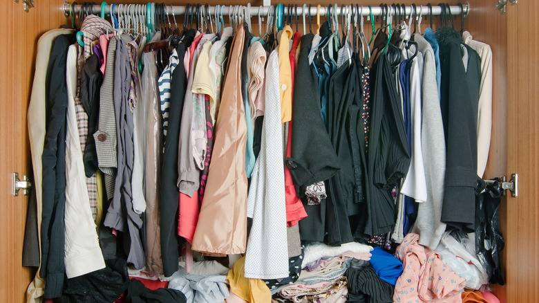 overflowing closet