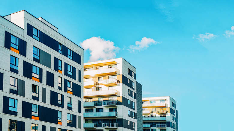 apartment buildings