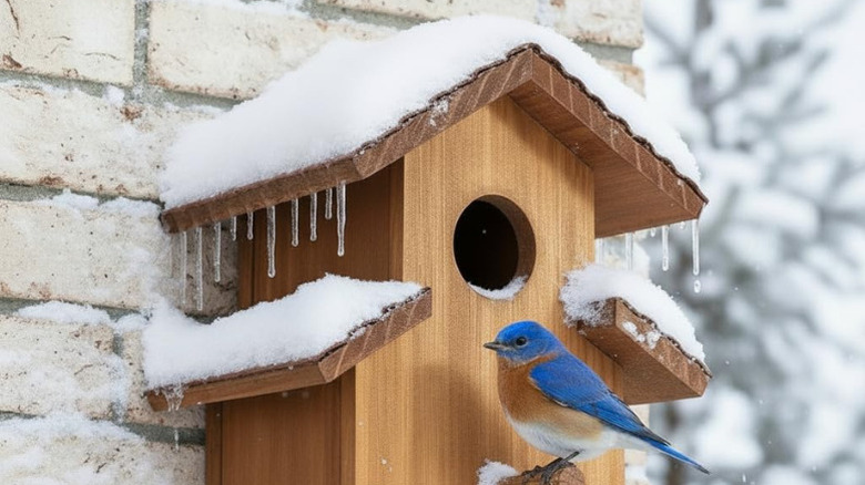 Cedar Alpha's Waterproof Bluebird House