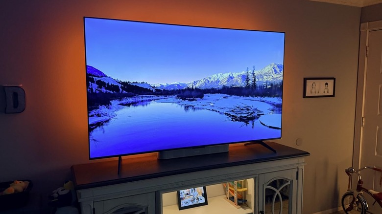 TCL's 55-inch T7 4K QLED Google TV in a living room