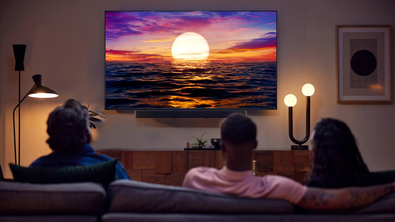 People watching Vizio's M-Series Quantum Pro Smart TV