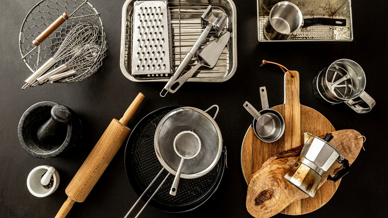 Close up of kitchen tools