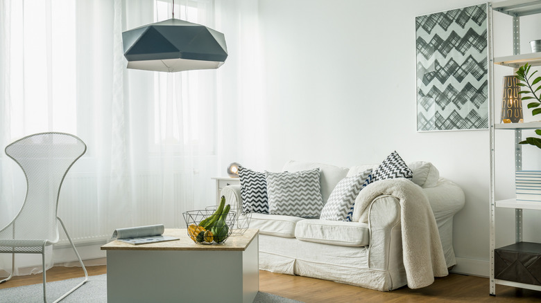 Modern white living room 