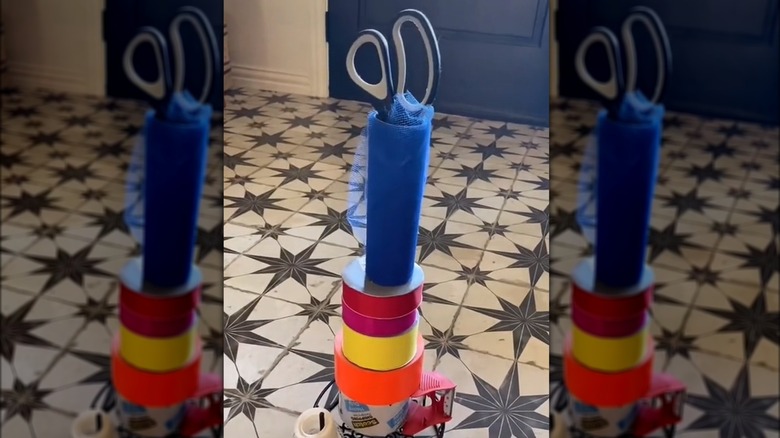 paper towel holder wrapping station 
