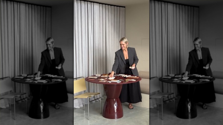 A table made from two planter pots