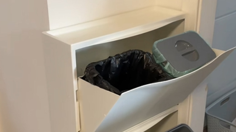 Trash bin system made from IKEA TRONE cabinets