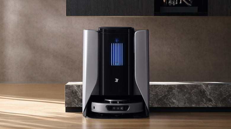 3i S10 Ultra robotic vacuum and mop at base station