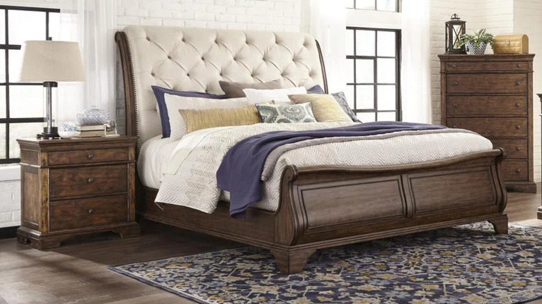 Bed and a nightstand.