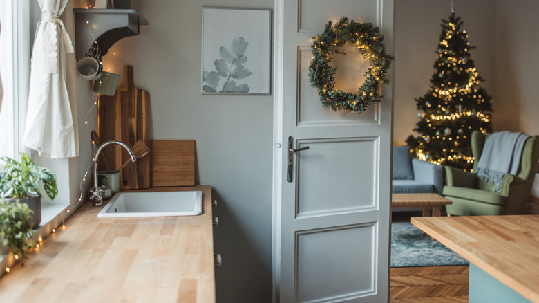 Christmas-themed kitchen