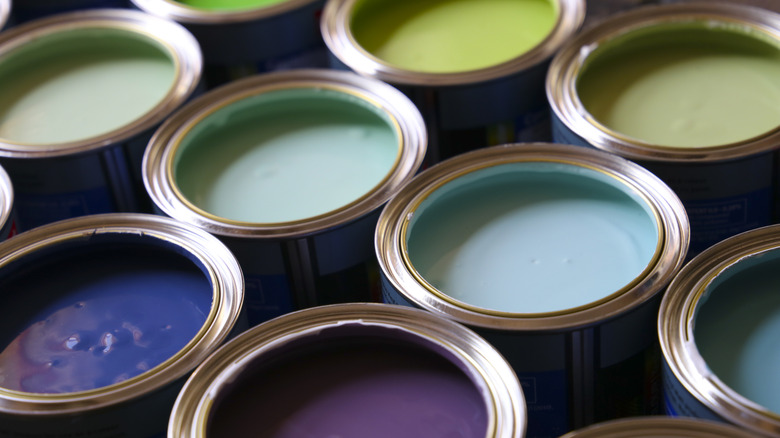 An assortment of paint colors