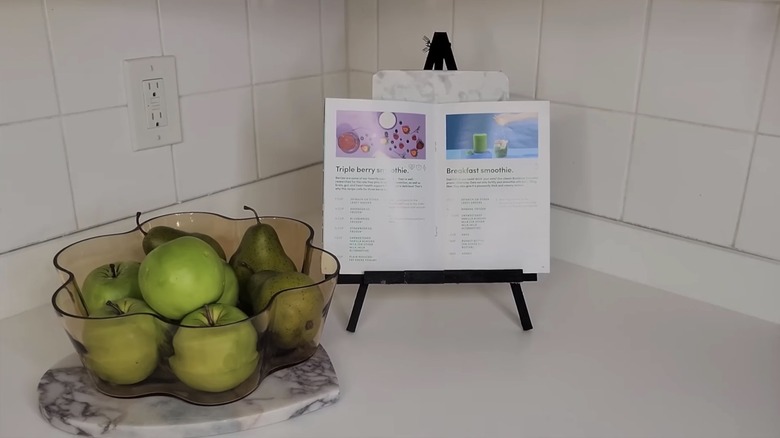 DIY easel cookbook display