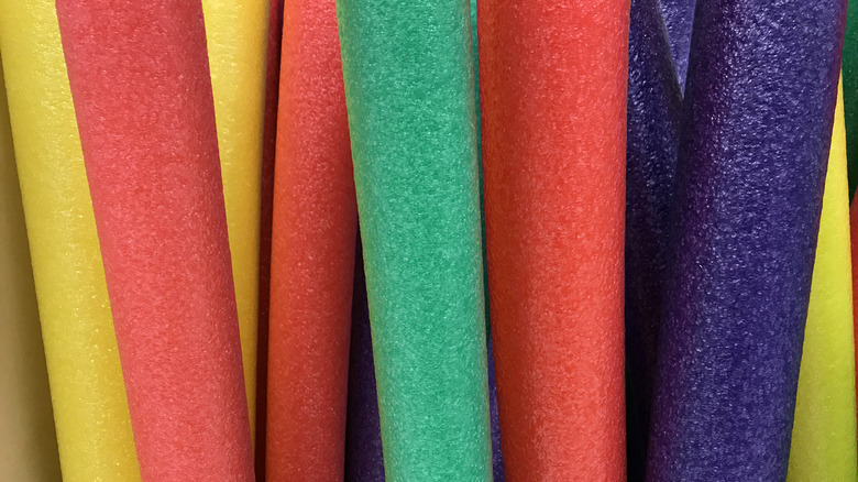 Colorful pool noodles