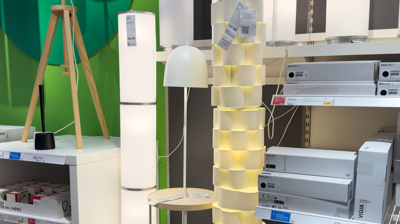 Lamps in IKEA store