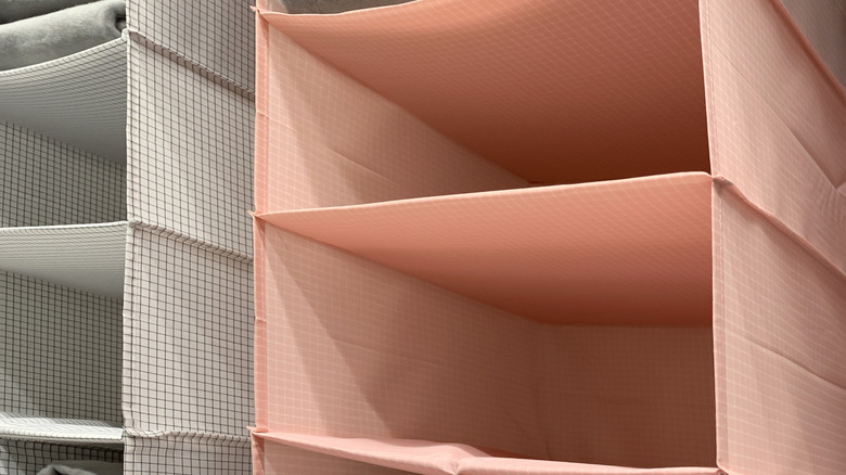 Fabric shoe organizers hanging