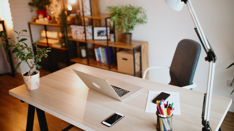 Work desk in home office