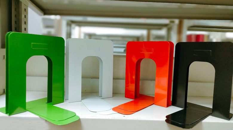 Colorful metal bookends