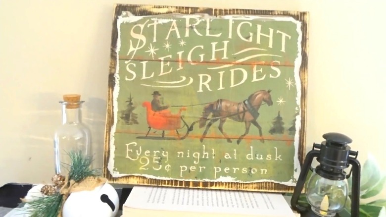 DIY holiday wooden sign