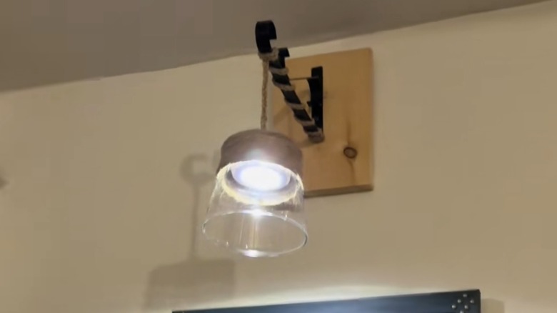 A DIY hanging light