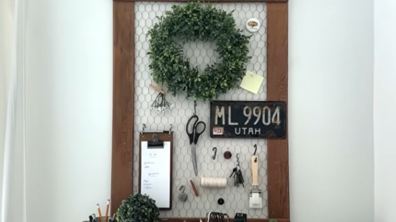complete DIY rustic organization board