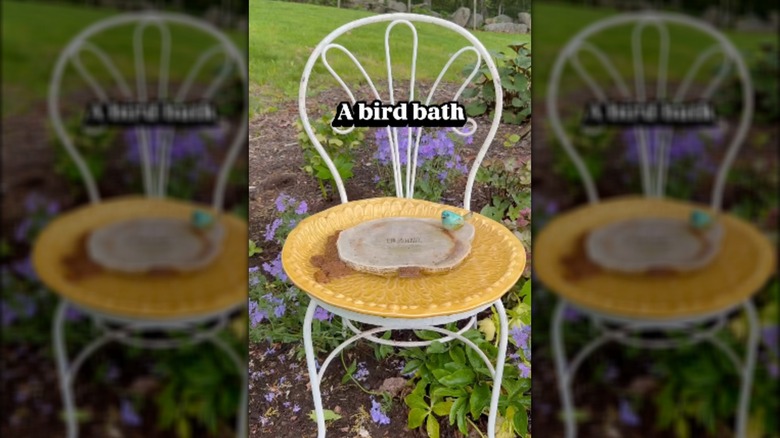final look of bird bath