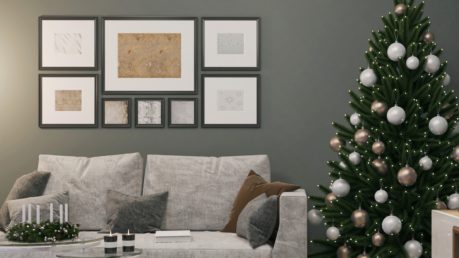 Turn Your Framed Wall Art Into Moody Holiday Decor With One Simple Addition