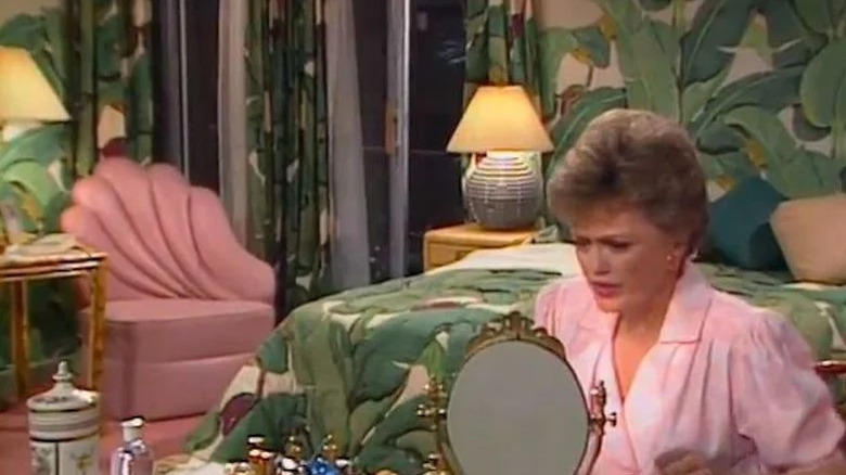 Blance in her Golden Girls bedroom