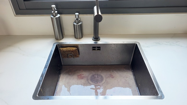 Clogged kitchen sink